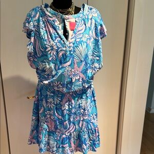 Lilly Pulitzer Blue and Pink Dress